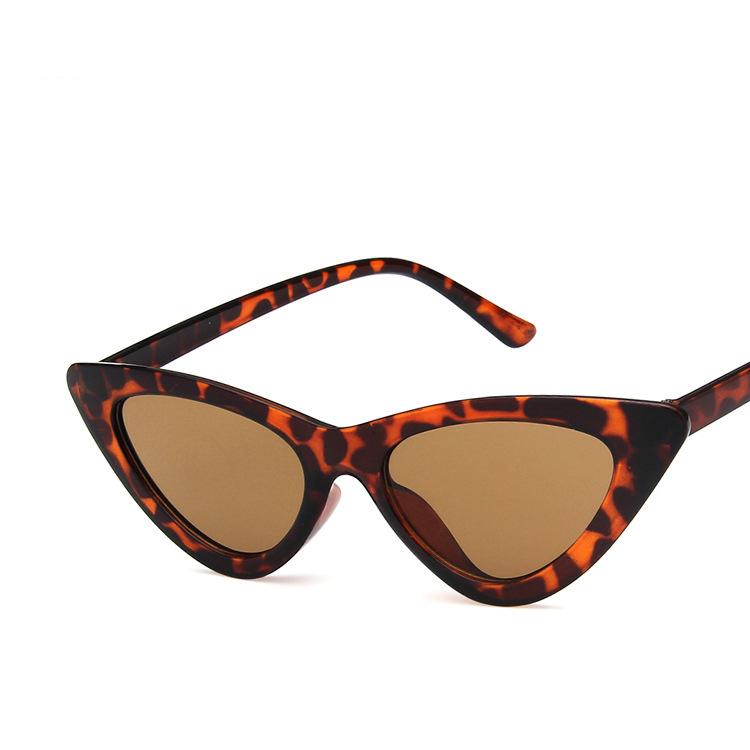 Triangular Frame Cat Eye Sunglasses Retro Vintage Style UV Protection Lightweight Durable Plastic Frame Eyewear for Outdoor Use