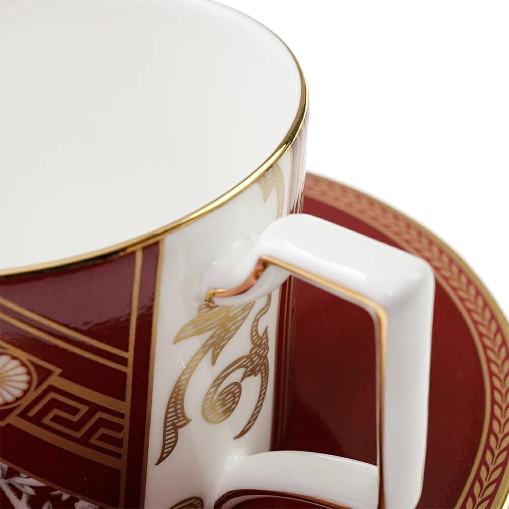 Wedgwood Renaissance Red Teacup Saucer Accent & (Used) [Used]