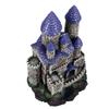 Aquarium Castle Decoration Simulated Resin Hideout Cave Fish Tank House Ornament for Freshwater Saltwater