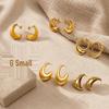 Elegant Crescent Moon Stainless Steel Earrings: Fashionable, Trendy Personalized Ear Studs with a High-End Feel.