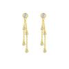 Tassel Dangle Earrings Shiny Zircon Rose Gold Color Hypoallergenic Fashion Accessories for Women Wedding Vacation