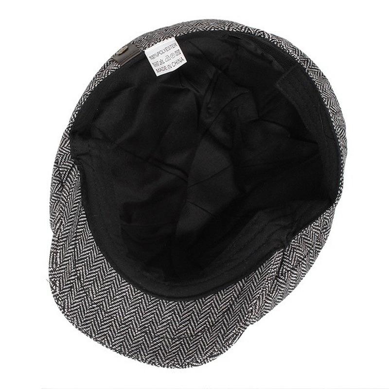 Men's Flat Top Ivy Gatsby Driving Cap Autumn Winter Fashion Newsboy Octagonal Hats
