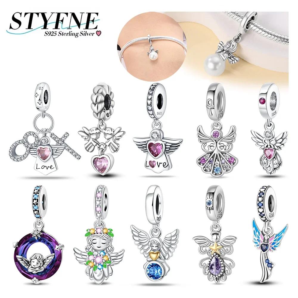 Decorative Charms Plata Originales Pearl Angel Beads For Charms Copper Chic Bracelet Beads Jewellery Making Women'S Gift