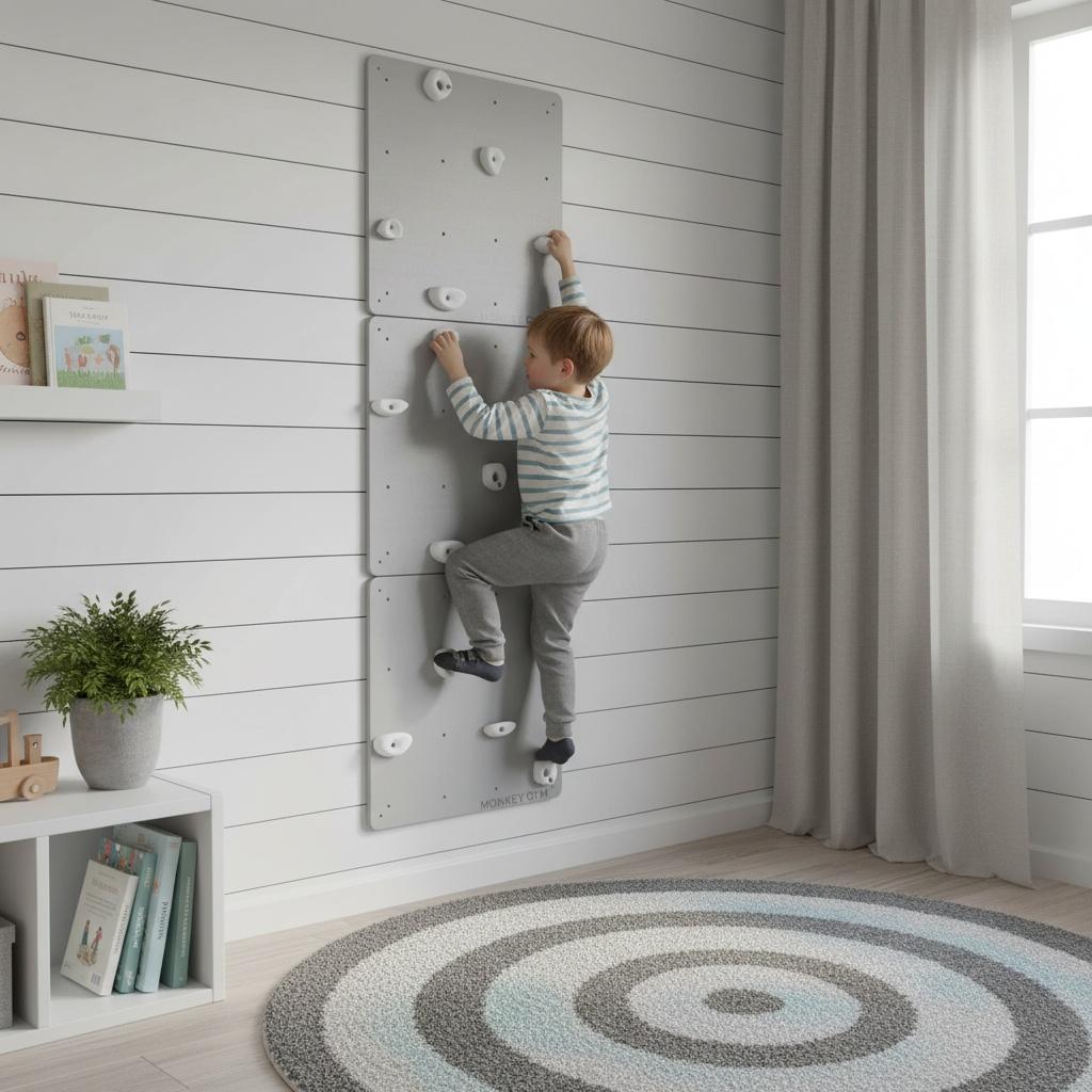 Climbing Wall Square 3 Grey - White Grips