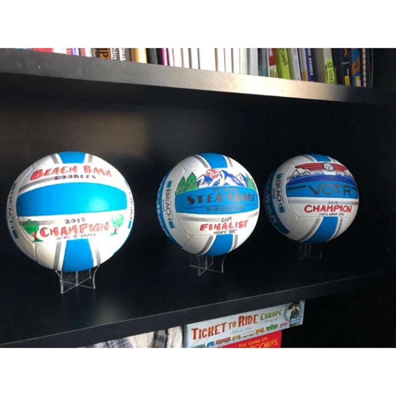 Acrylic Multi-Function Basketball Stand Display Holder Ball Rack Support Base