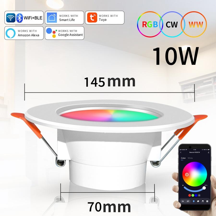 Tuya LED Downlight Wifi Alexa Smart Home Alice Yandex Google Recessed Ceiling Led Spot Down Light 110V 220V Dimmable RGB Lamp