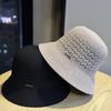 High-quality New Summer Knitted Fisherman Hat for Women, Hollowed-out Sun Protection Hat, Face-slimming Bucket Hat, Fresh and Stylish for Outings