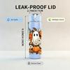 1PC Pumpkin Ghost Autumn Art Print 750ml Color Plastic Sports Water Bottle Leakproof Flip Straw Lid Suitable for Sports Office Home Use