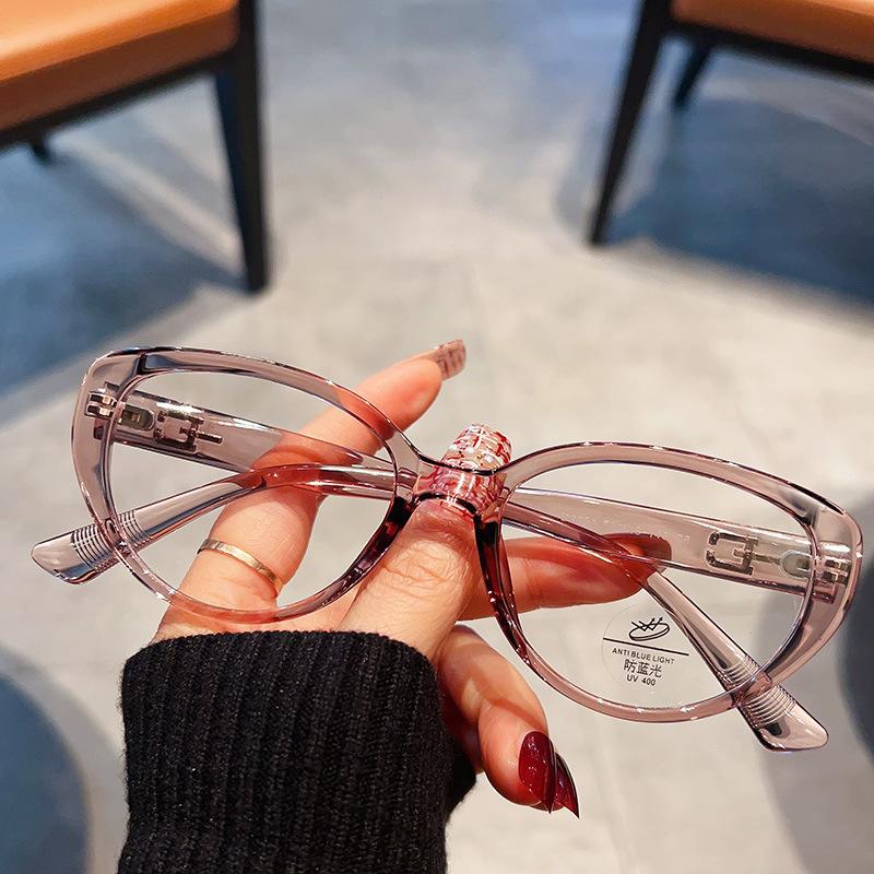 Vintage Anti Blue Light Optical Cat Eye Glasses Women For Female Myopia Prescription Frame Luxury Brand Designer  Frames