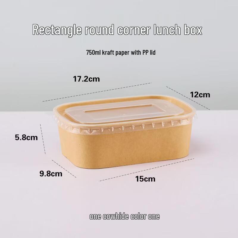 

Disposable Kraft Paper Food Container with Lid