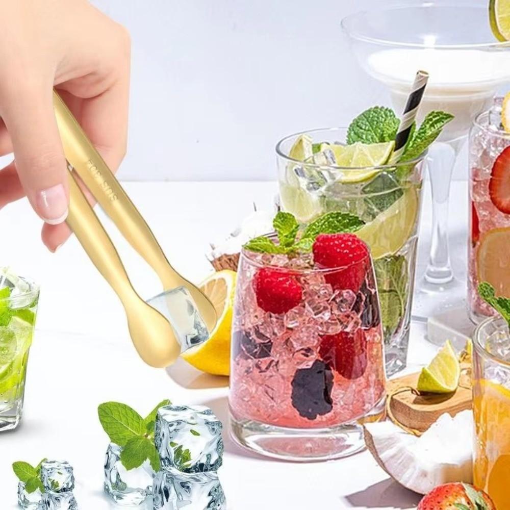 Thickened Sugar Cube Tongs Stainless Steel Ice Clamp New Snack Tongs for Bar Buffet Coffee Bar