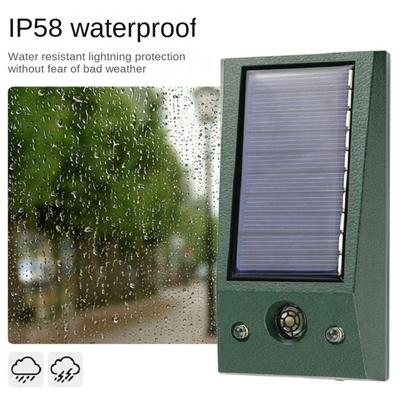 Solar Powered Ultrasonic Bird Repellent IP58 Waterproof Pigeon Deterrent Strong LED Flash For Insect Control Garden Bird Repellent Device