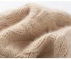 Thick Warm Cashmere Cable Knit Beanie for Women - Trendy Autumn/Winter Wool Head Wrap