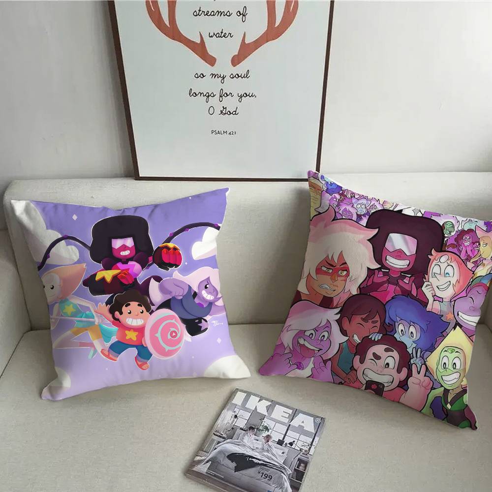 S-Steven Universe Art Pillow Case Plush Fabric Soft Pillowcase Double Sided Print Cushion Cover Household Gifts
