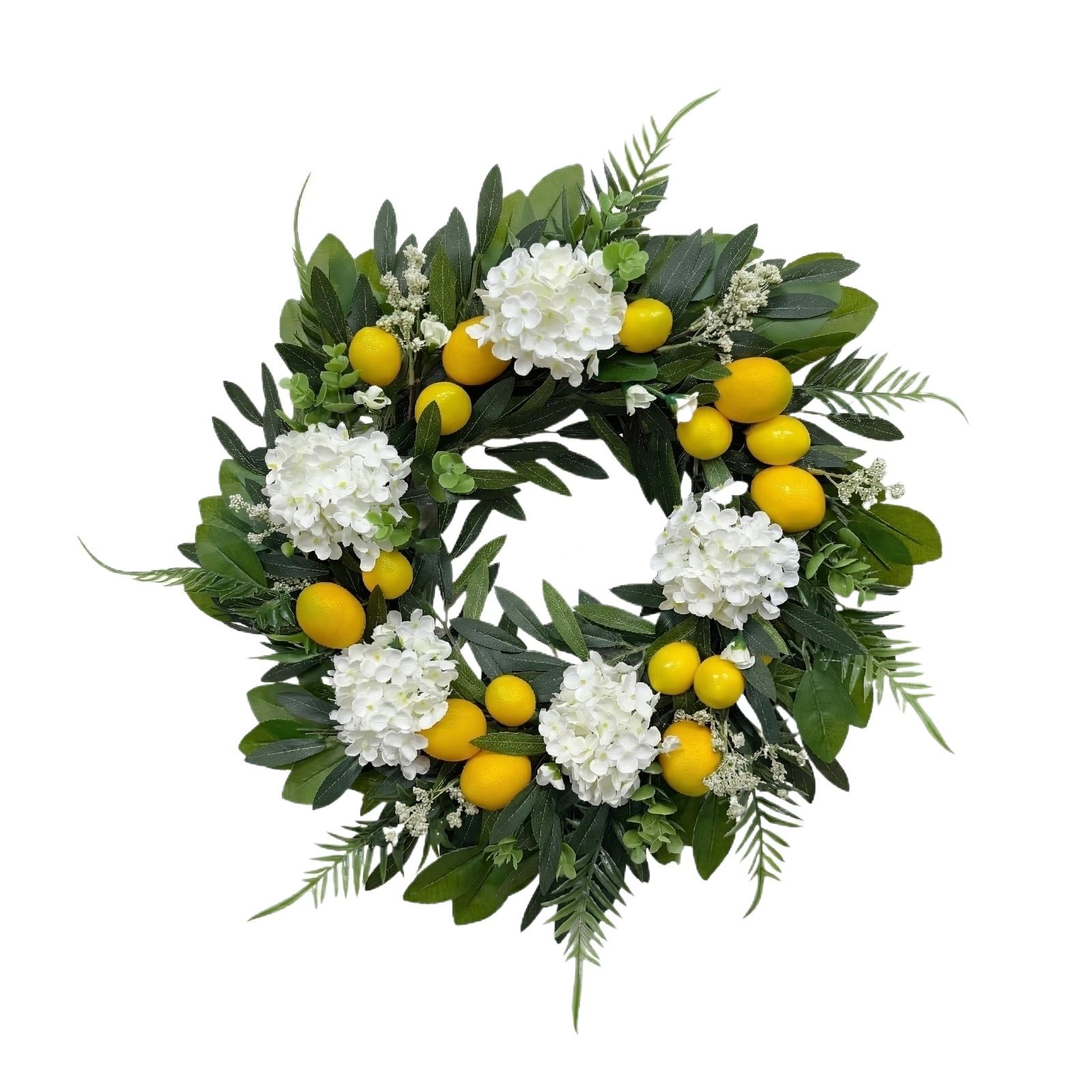 

Yellow Rose Lemon Wreath Plant Garland One Size