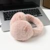 Womens Winter Fleece Ear Warmers - Soft Plush Earmuffs Cold Weather Unisex In White Pink Black Gray Beige Caramel
