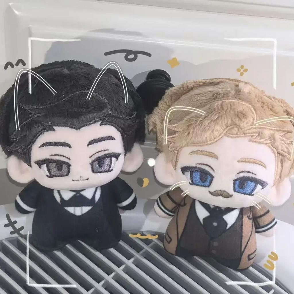 10Cm Mini Doll Sherlock Mini Plush Doll Kawaii Stuffed Toy Anime Figure Cosplay Plushie Keychain Pendant Collection Gift