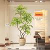 Large Indoor Potted Nandina Domestica Faux Plant - Luxury Green Décor for Living Room