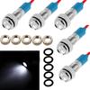 5Pcs 6mm 1/4" LED Metal Indicator Light 12V Waterproof