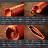 Am de Mas Round Pen Tochigi Genuine Made in Fits Fountain Orange Case, Leather, Leather, Japan, Cylindrical, Pens, Simple, Handmade, PC-020,