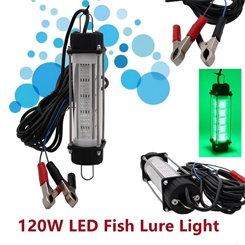 120W/180W Portable Underwater Fishing Light 12V Submersible Fishing Finder Accessories High-Power LED Fish Lure Light
