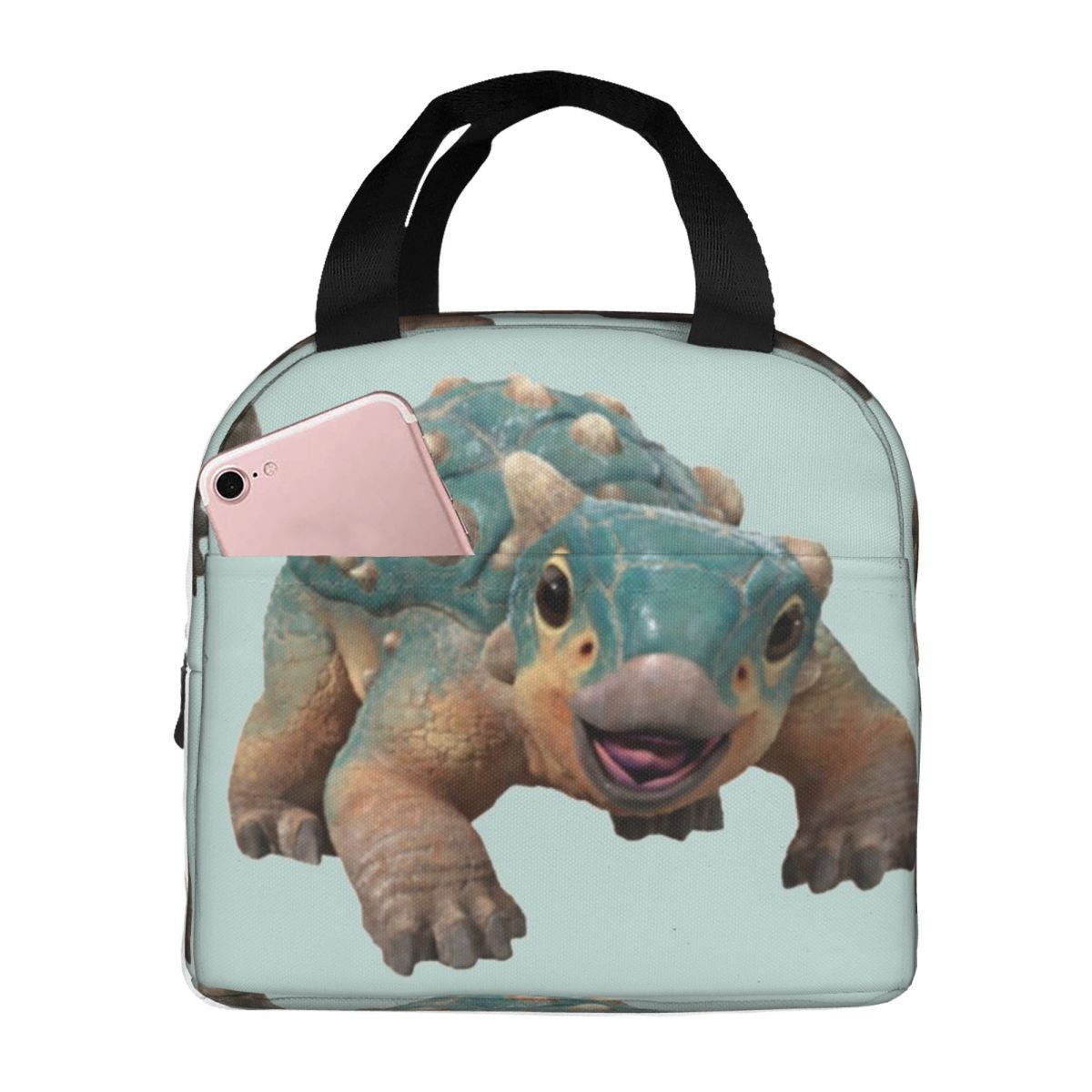 Bumpy Ankylosaurus Magniventris Insulated Lunch Bag for Kids School Cooler Thermal Food Box Tote Leakproof Lunch Boxes Container One Size