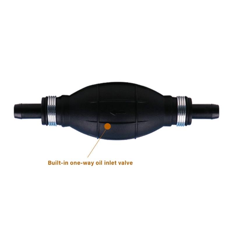 Strong Rubber Bulb Hand Pump 10mm Diameter Oil Transfer Tool Simple to Operate for Yachts Motorcycles Outdoor Equipment