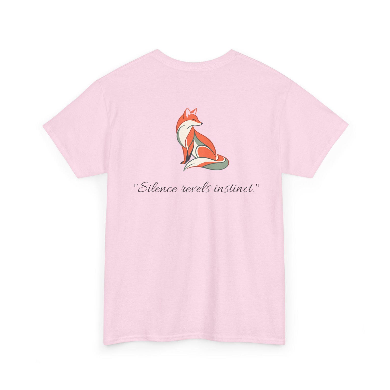 Geometric Fox Illustration Tee | Minimal Fox Graphic Shirt, Nature Animal Design M