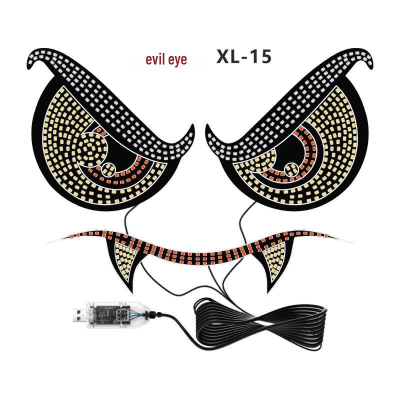 Світлодіодна USB-лампа для автомобіля «Око вампіра-демона» - Сигнальна лампа з виразом на задньому склі