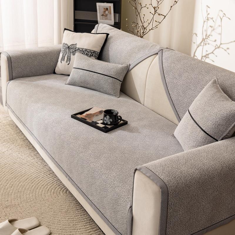New Sofa Seat Cushion Four Seasons Universal Chenille Sofa Cushion French Cream Wind Non-Slip Sofa Cover Cloth Towel
