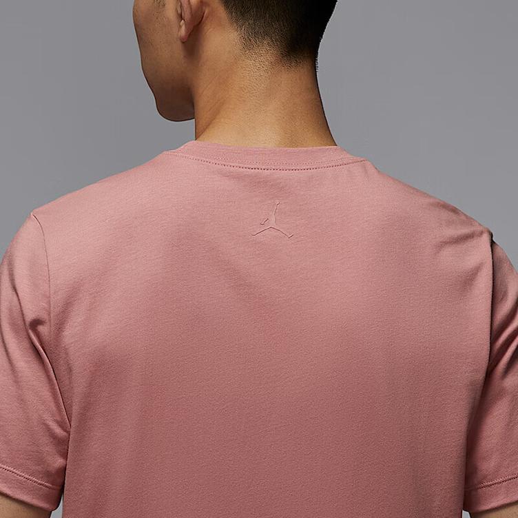 Jordan T Shirts Unisex Pink Crew Neck Moderate Straight Fit HJ2337-685-