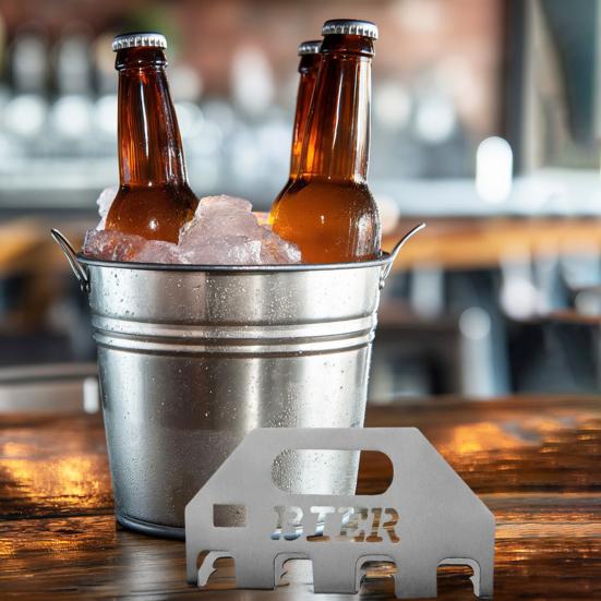 Beer Bottle Opener Carrier Stainless Steel Can Opener for 4