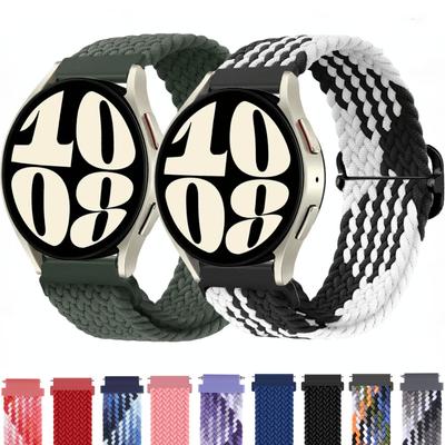 20 22mm Nylon Loop Band for Samsung Galaxy Watch 7 6 5 44 40mm/5 Pro 45mm Bracelet for Amazfit Bip 6 5/Huawei Watch GT5/GT4 Belt