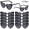 12/16 Pairs Per Set Heart Shaped Sunglasses Women Stylish Vintage Design Decor Sun Glasses Trendy Fashion Cute Outdoor Shades