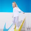 Nike Casual Sports Suit Two-Piece Letter Pullover Long Sleeve Top Comfortable Versatile Pants Kids Sets Purple N32432267GS-004