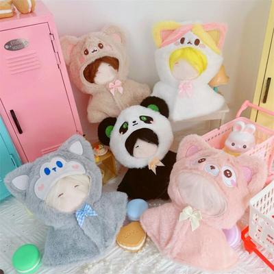 10CM Puppe Plüsch Umhang Geschenk Spielzeug Zubehör Baumwolle Stoffpuppen Puppenkleidung Plüsch Outfit Austauschbar Cartoon Tier Schal