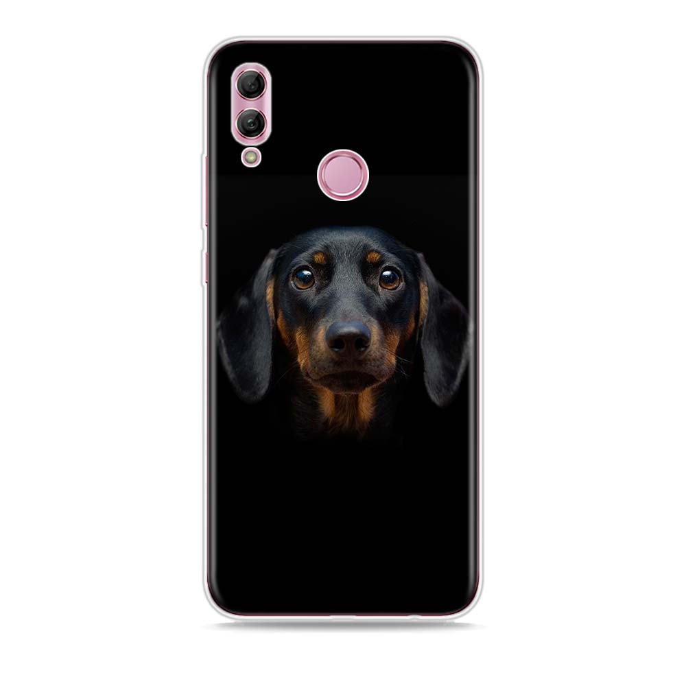Silikonový kryt pro psy jezevčíka dobrmana pro Honor 30 30S 30i 9 10 9A 9C 9S 9N 10i 10X 9X Lite Pro 5G pouzdro na telefon