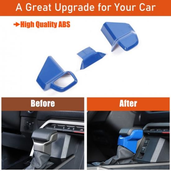 Blue Center Console Gear Shift Knob Trim Cover For Toyota Tundra/Sequoia 22-24