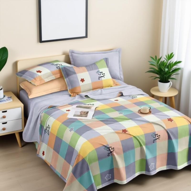 Thickened Coarse Cloth Bed Sheet - Single/Double, Dormitory Mattress Cover, Summer Mat, Old-Fashioned Style