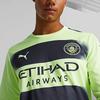 Puma Manchester City 22/23 Letter Logo Print Crew Neck Long Sleeve Football Shirt Men tops Green 765735-03