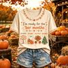 Men's Casual Short Sleeve T-Shirt with I M Letter Graphic Print for Everyday Wear