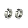 1 Pair Punk Titanium Steel Ear Clip/Ear Stud Earrings For Men Women Black Pierced/No Pierced Fake Ear Circle Pop Jewelry