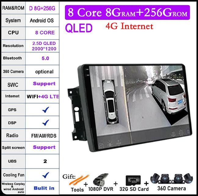 10 Inch For Jeep Wrangler 3 JK 2007 - 2018 QLED DSP RDS Android 14 Car Radio Autoradio GPS Navigation Stereo