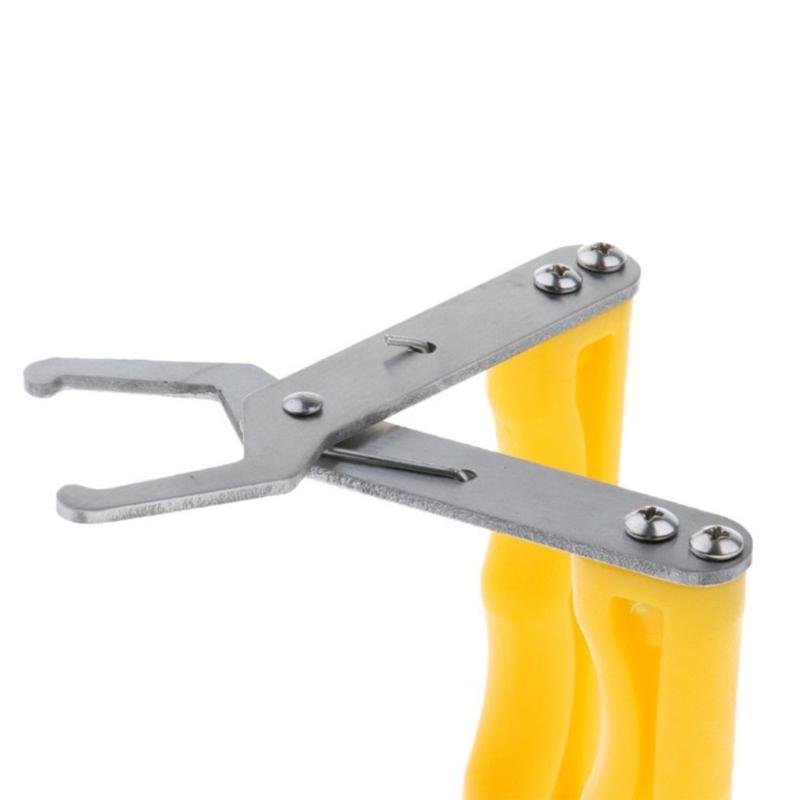Efficient Beekeeping Apiary Essential Tool Stainless Steel Frame With Bright Yellow Plastic Handle For Secure Lifting