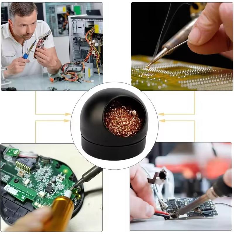 Soldering Iron Cleaning Ball Copper Wire Cleaner Steel Ball Soldering Iron Cleaning Sponge for Stand Holder Welding Desoldering