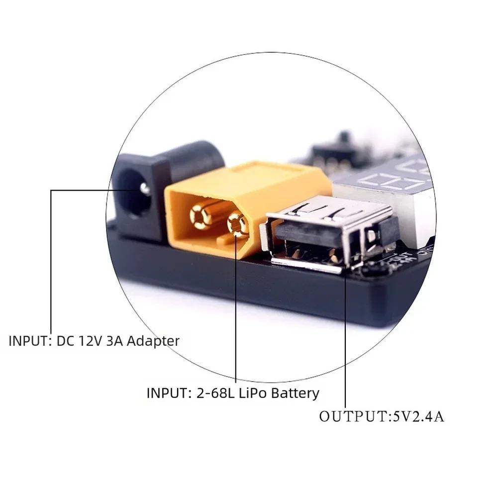 1PC Charger Board For Up To Six 1S LiPo/LiHV Batteries With Individual Monitoring 12A3V Adapter FOR XT60 For RC Aircraft Battery