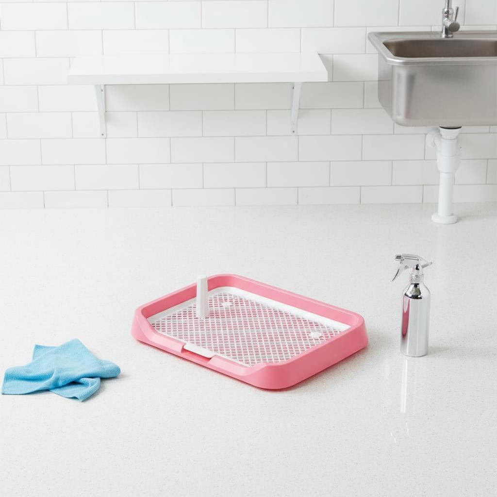 Indoor Dog Potty with Mesh Panel Easy to Clean Indoor Dog Potty Tray Puppy Training Toilet Fast Drainage Pet Supplies