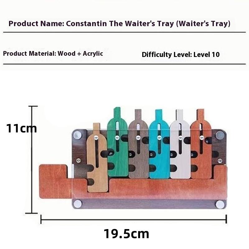 Funny Labyrinth Wooden Maze Game Waiters Tray Puzzle High Difficulty Iq Level Improvement Toys Novelty Gifts For Kids And Adults