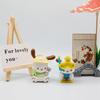 Swimming Sunglasses Pochacco Ring Ice Cream Cartoon Model Set Figurine Ornament