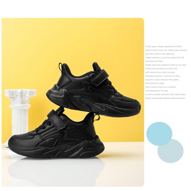 Kids White Sneakers Boys Girls Casual Running Shoes With Lightweight MD Sole